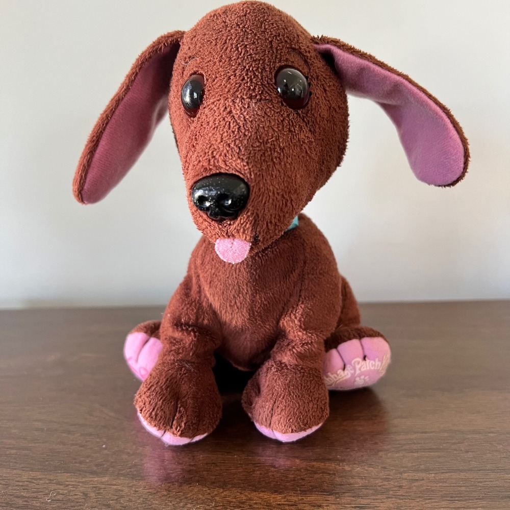 Cabbage Patch Kids Adoptimals Brown Dachshund Dog Plush Pink Paws Xavier Roberts